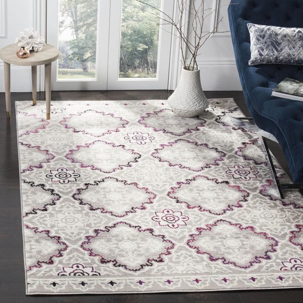 Safavieh Skyler SKY199P 5&#39;1&quot; x 7&#39;6&quot; Gray and Pink Area Rug, , large