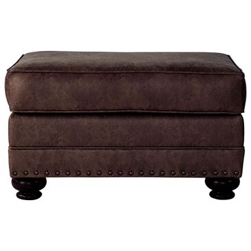 Hughes Furniture Ottoman in Ridgeline Brownie, , large