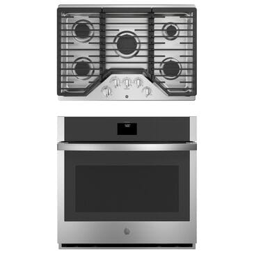 GE 2-Piece Kitchen Package with 30" Smart Built-In Single Wall Oven with No Preheat Air Fry and Gas Cooktop in Stainless Steel, , large