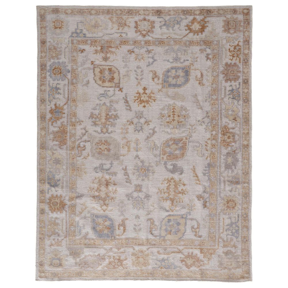 Feizy Rugs Wendover Southwestern 9" x 12" Silver Area Rug, , large