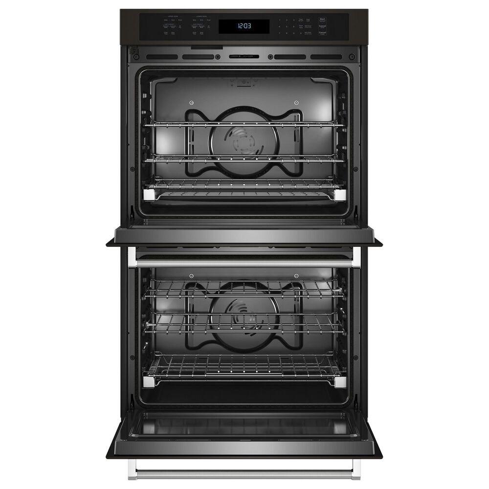 KitchenAid 30&quot; Double Electric Wall Oven with Air Fry Mode in Black Stainless Steel, , large