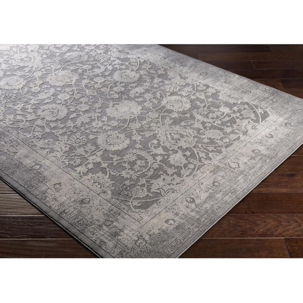 Surya Tibetan TBT-2309 2&#39;7&quot; x 7&#39;6&quot; Gray, Ivory and Taupe Runner, , large