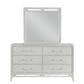 Davis International Solitude 5 Piece King Panel Bedroom Set in White Rub Through Finish, , large