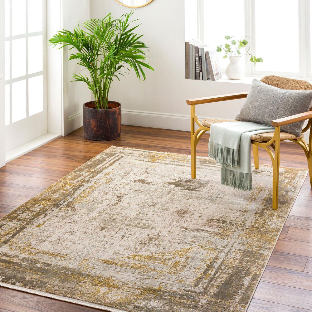 Surya Solar 10&#39; x 14&#39; Ivory, Wheat, Tan, Brown, Blush, Dark Brown and Mustard Area Rug, , large