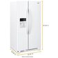 Whirlpool 21.4 Cu. Ft. 33" Wide Side-by-Side Refrigerator in White, , large