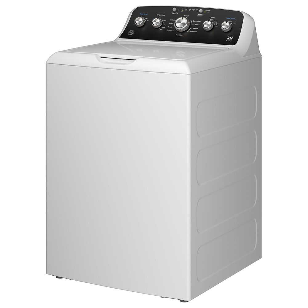 G.E. Major Appliances 4.6 Cu. Ft. Capacity Top Load Washer with Stainless SteelBasket in White and Black, , large