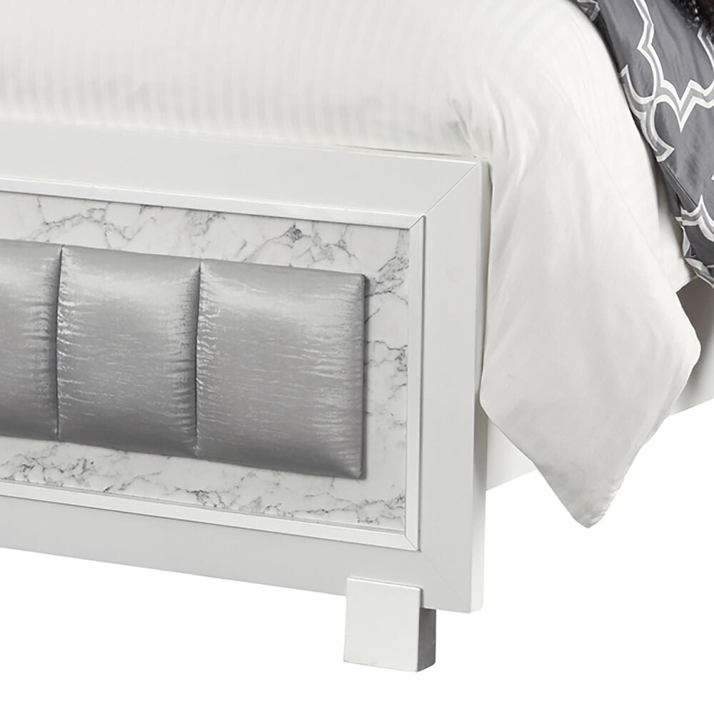 Global Furniture USA Santorini King Panel Bed in White, , large