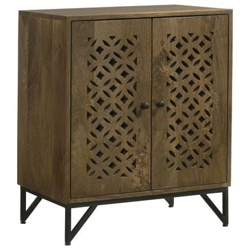 Pacific Landing Zaria 2-Door Accent Cabinet in Brown and Black, , large