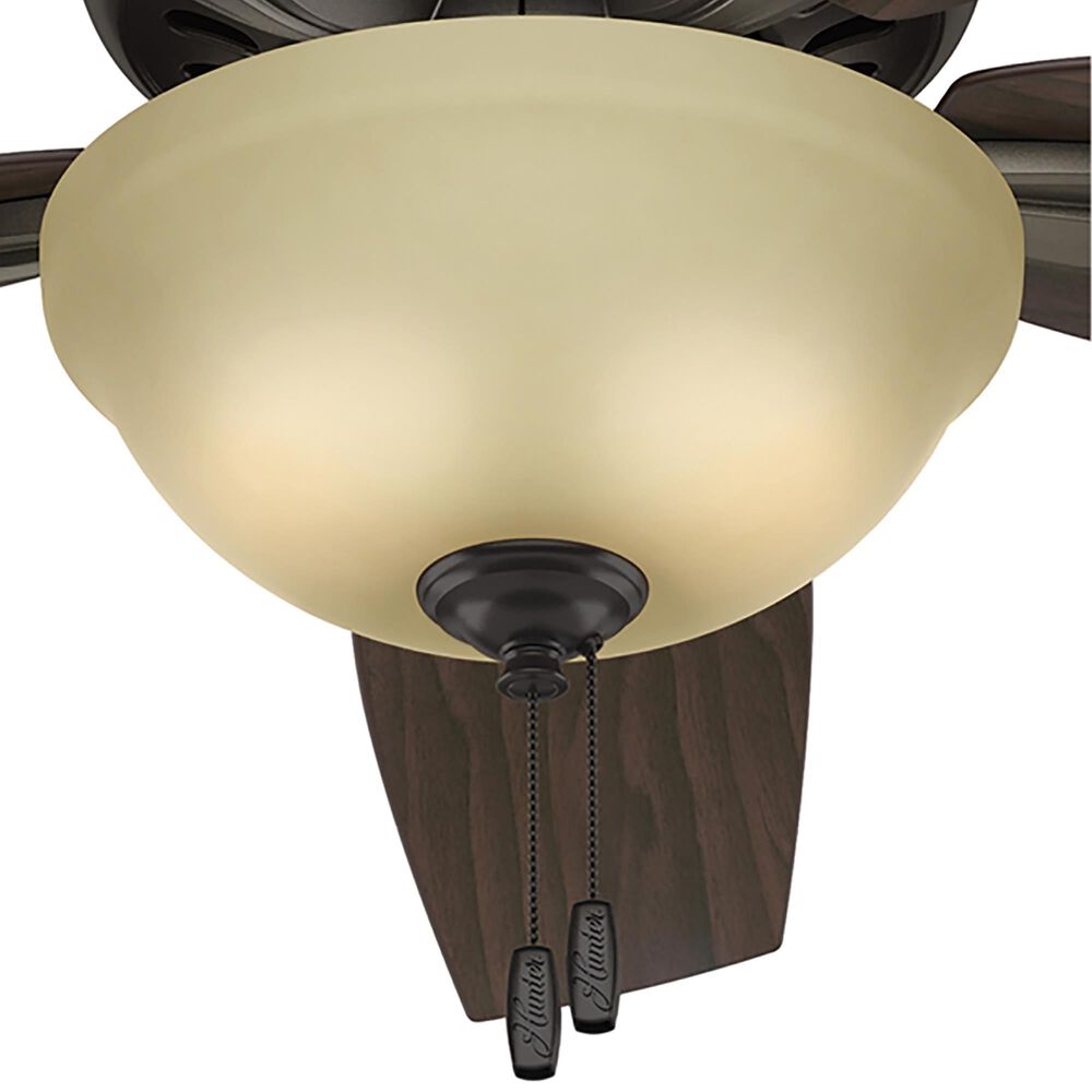 Hunter Newsome Low Profile 52&quot; Ceiling Fan with Lights in Premier Bronze, , large