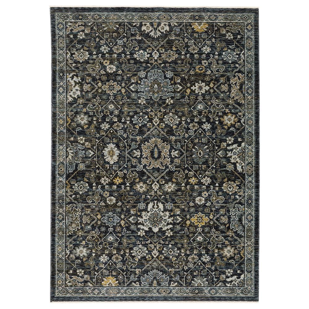 Oriental Weavers Aberdeen Floral Bust 7"10" x 10"10" Blue Area Rug, , large