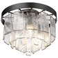 Golden Lighting Ciara 3-Light Flush Mount in Matte Black, , large