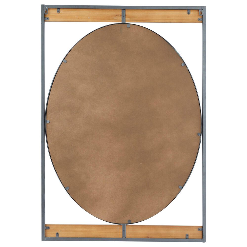 Novogratz 40&quot; x 28&quot; Wall Mirror in Matte Brown and Gray, , large