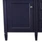 James Martin Brittany 60" Double Bathroom Vanity in Victory Blue with 3 cm Carrara White Marble Top, , large