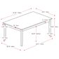 CorLiving Michigan Dining Table in White/Grey, , large