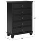 Signature Design by Ashley Lanolee 5-Drawer Chest in Black, , large