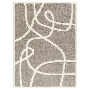 Surya Rodos Abstract 6"7" x 9" Charcoal, White, Sage Area Rug, , large