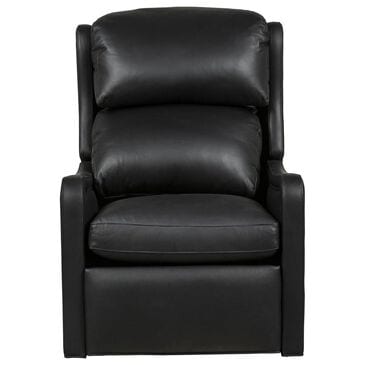 Hancock and Moore Vesuvius Swivel Leather Recliner in Atmore Black, , large