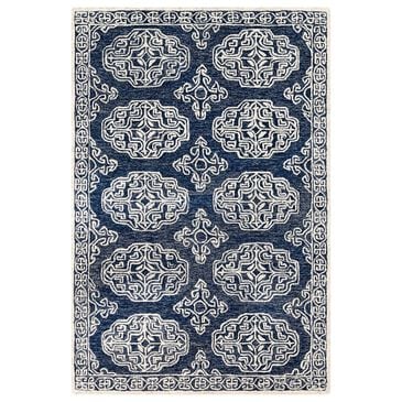 Surya Granada GND-2308 8" x 10" Dark Blue, Ivory and Charcoal Area Rug, , large