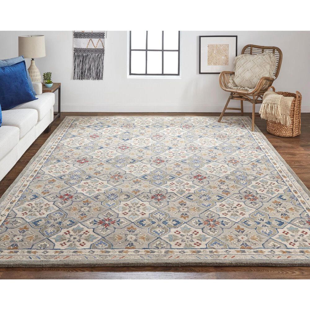 Feizy Rugs Rylan 4&#39; x 6&#39; Gray and Multicolor Area Rug, , large