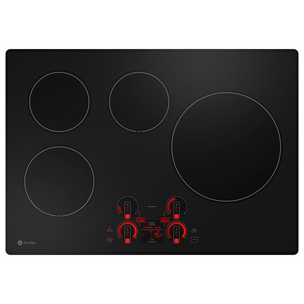 GE PROFILE 2-Piece Kitchen Package with Stainless Steel 30&quot; Combination Double Wall Oven and Black Induction Cooktop, , large