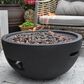 Elementi Fire Jefferson Round Liquid Propane Fire Table in Black, , large