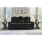 Signature Design by Ashley Caveman Den Power Reclining Sofa in Midnight, , large