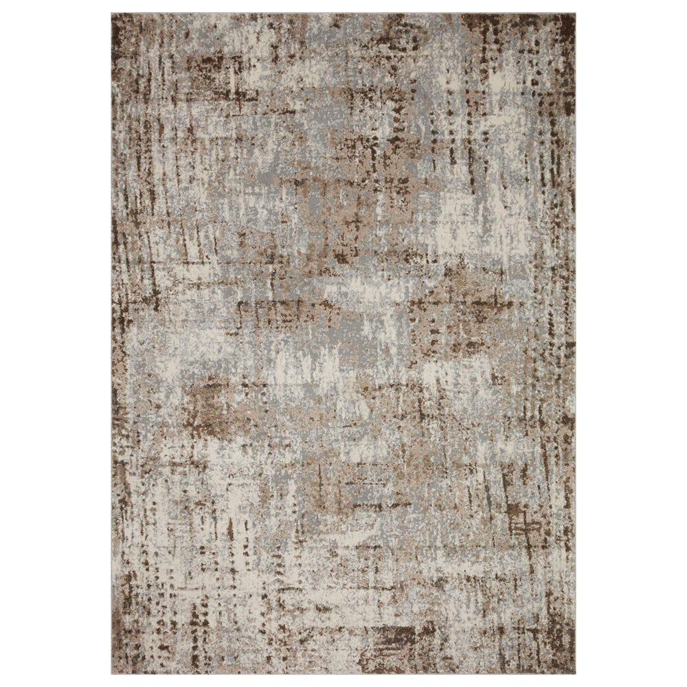 Loloi II Austen 2" x 3" Natural and Mocha Area Rug, , large