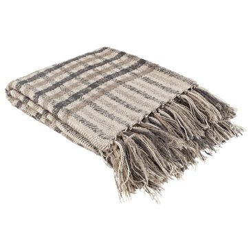 Surya Barke 50" x 60" Throw in Light Beige, Tan and Charcoal, , large