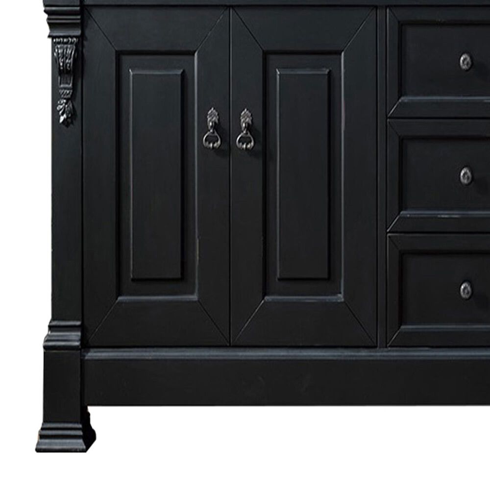 James Martin Brookfield 72&quot; Double Bathroom Vanity in Antique Black with 3 cm Eternal Serena Quartz Top and Rectangle Sink, , large