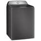 GE Profile 4.9 Cu. Ft. Top Load Agitator Washer and 7.4 Cu. Ft. Gas Dryer Laundry Pair in Diamond Gray, , large