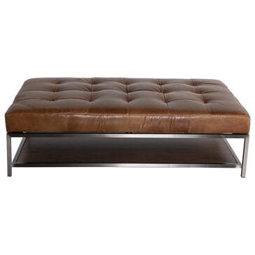 Jonathan Louis Randall Estate Leather Ottoman in Echo Umber, , large