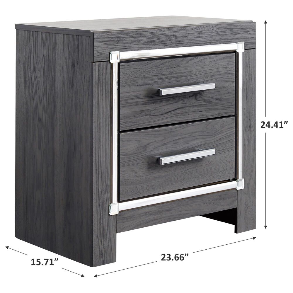 Signature Design by Ashley Lodanna 2-Drawer Night Stand in Gray, , large