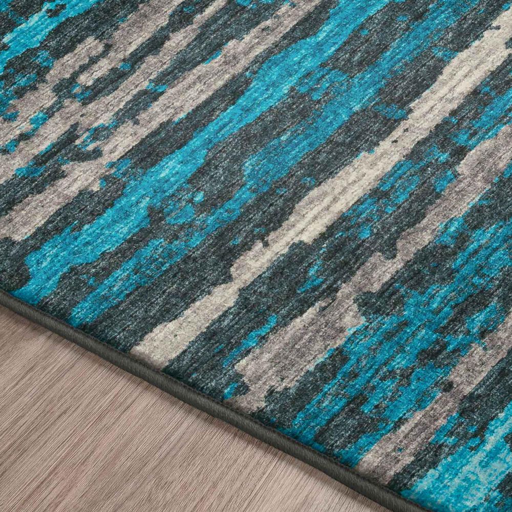 Dalyn Rug Company Brisbane Striped 1&#39;8&quot; x 2&#39;6&quot; Teal Area Rug, , large