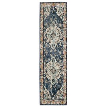 Safavieh Monaco MNC243N-26 2"2" x 6" Navy/Light Blue Runner, , large