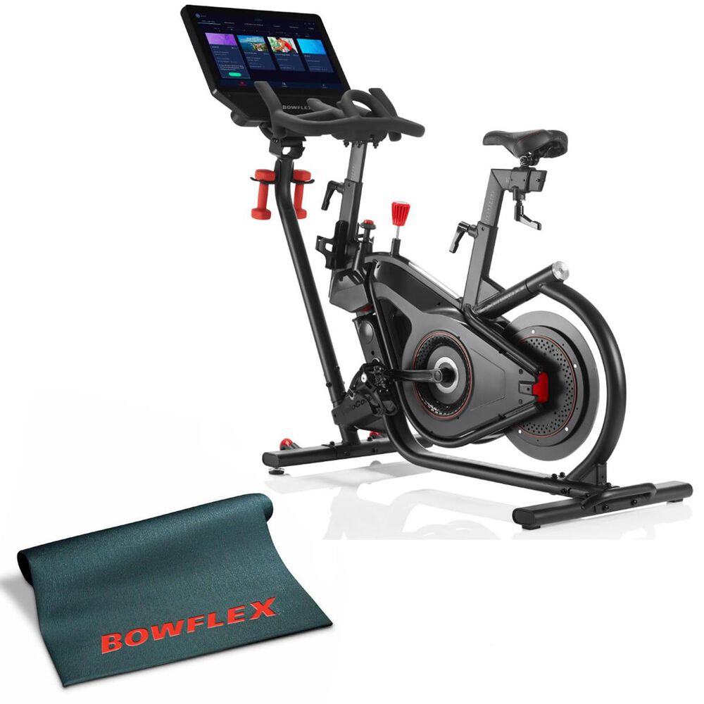 Bowflex VeloCore Bike in Black with 22" Screen + Equipment Mat, , large