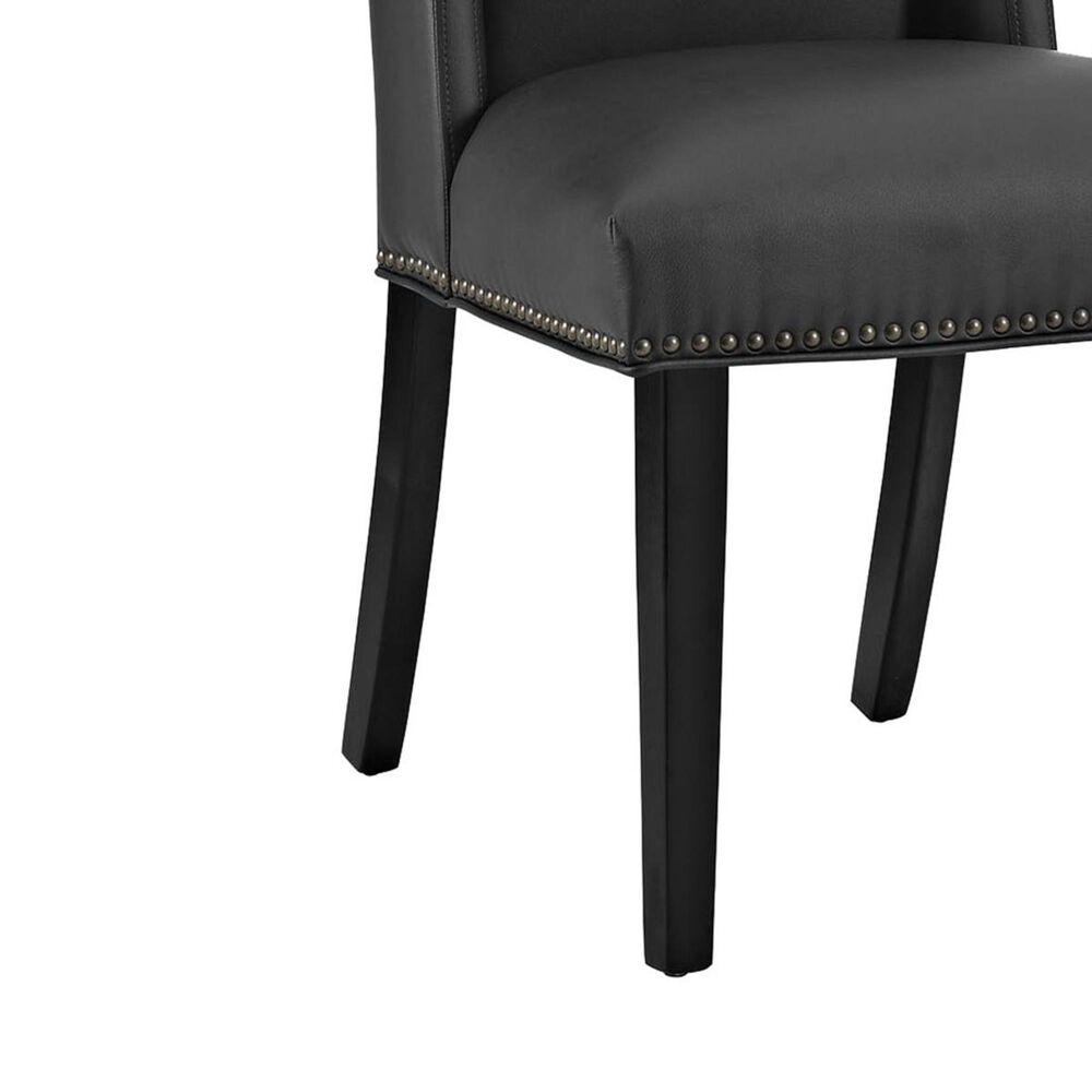 Modway Baron Vinyl Dining Chair in Black, , large