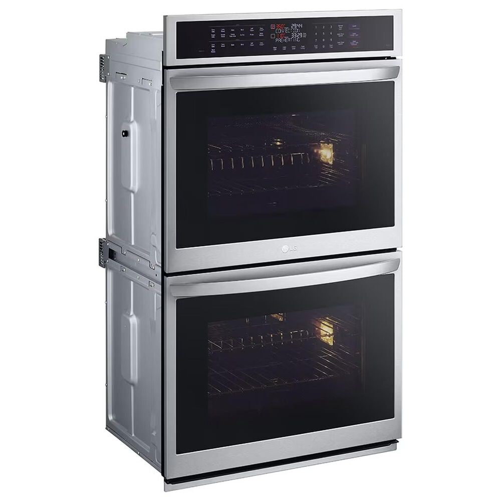 LG 9.4 cu. ft. Smart Double Wall Oven with True Convection, InstaView?&amp;&#35;174, Air Fry, Steam Sous Vide, PrintProof?&amp;&#35;174 Stainless Steel, , large