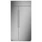 Monogram 42" Smart Built-In Side by Side Refrigerator in Stainless Steel, , large