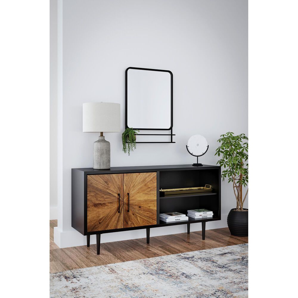 Signature Design by Ashley Ebba Wall Mirror in Black, , large