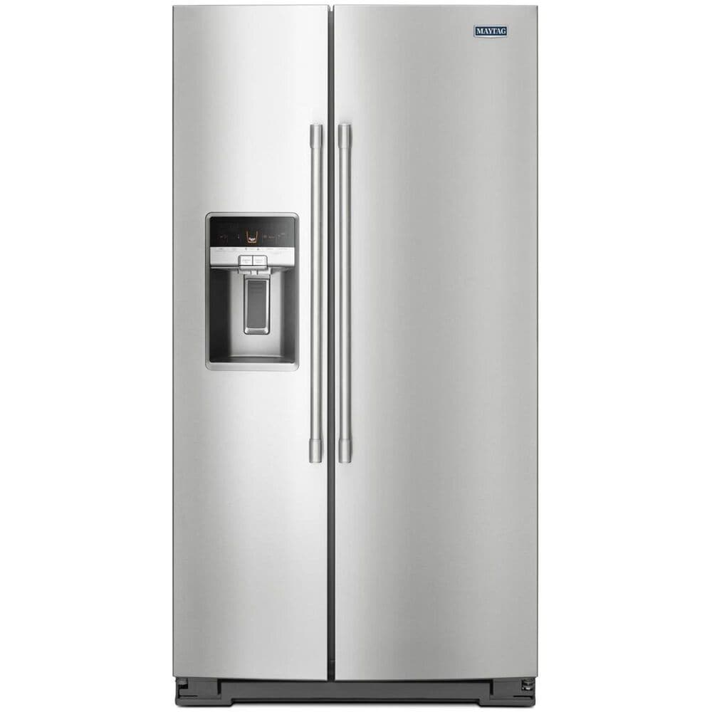 Maytag 21 Cu. Ft. Counter Depth Side-by-Side Refrigerator in Stainless Steel, , large