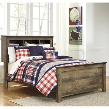 Signature Design by Ashley Trinell Full Bookcase Bed in Replicated Oak Grain, , large