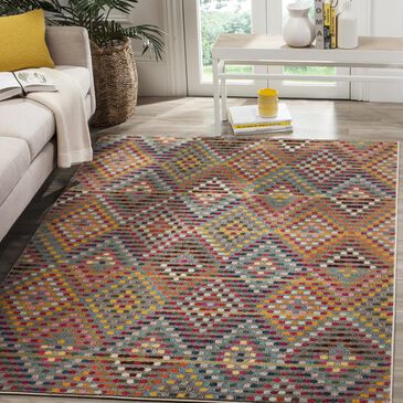 Safavieh Monaco MNC204F-3 3" x 5" Multi/Beige Area Rug, , large