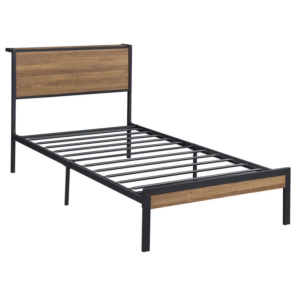 Pacific Landing Ricky Twin Platform Bed in Brown, , large