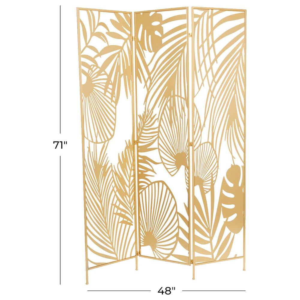 Maple And Jade Room Divider Screen In Gold Nfm 