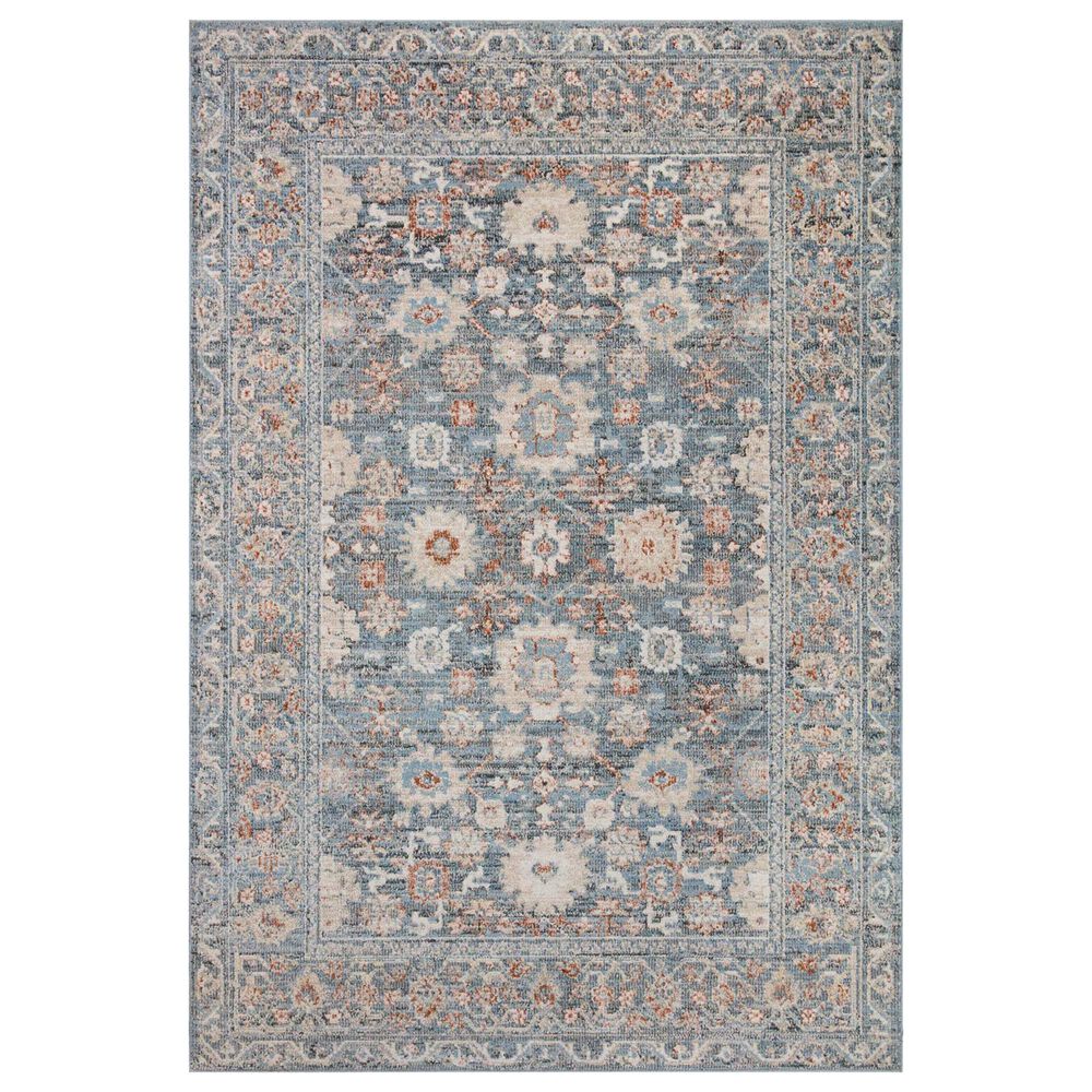 Loloi II Odette 9"2" x 13" Sky and Rust Area Rug, , large