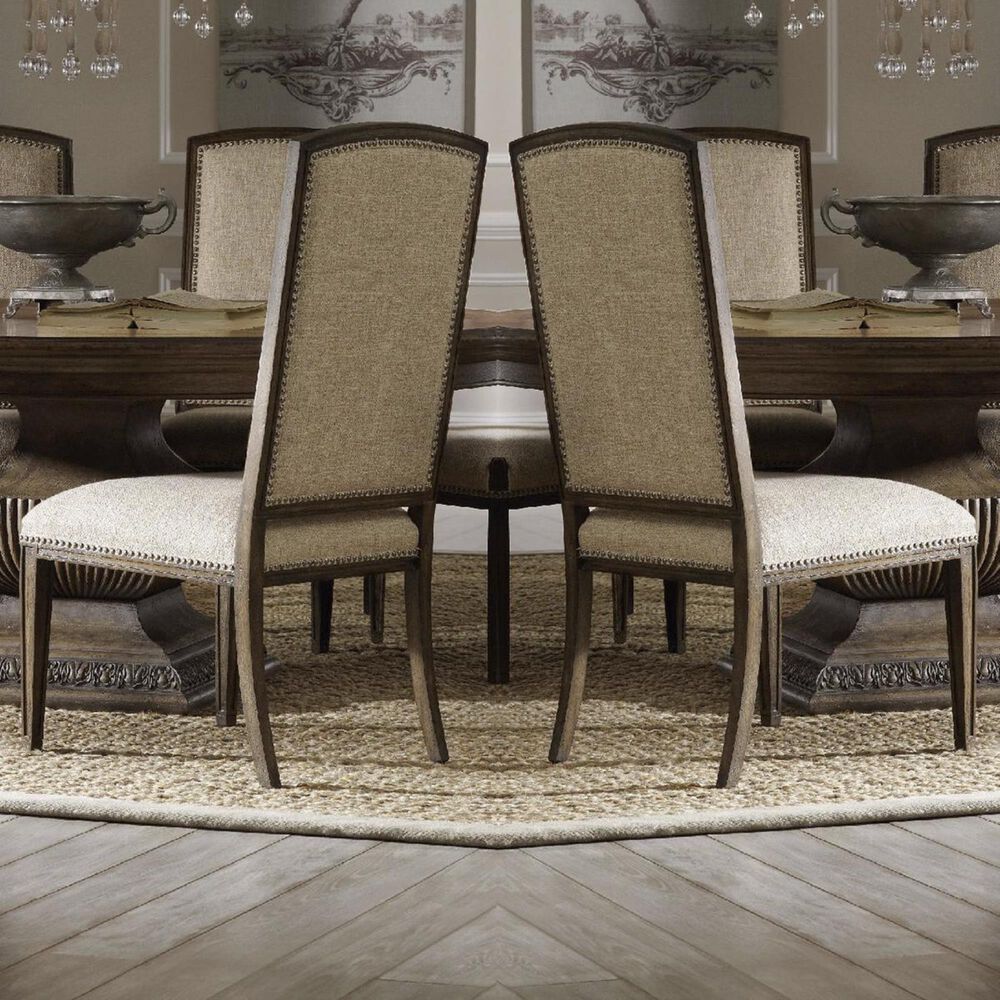 Hooker Furniture Rhapsody Side Chair with Reclaimed Natural Legs in Beige &#40;Set of 2&#41;, , large