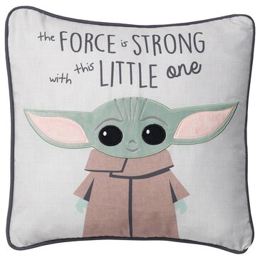 Lambs and Ivy Star Wars The Child Star Wars The Child Throw Pillow in Blush, White, Green and Black, , large