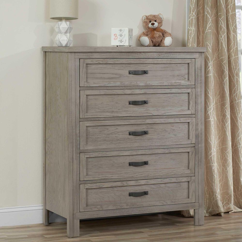 Oxford Baby Hanover 5-Drawer Chest in Oak Gray, , large