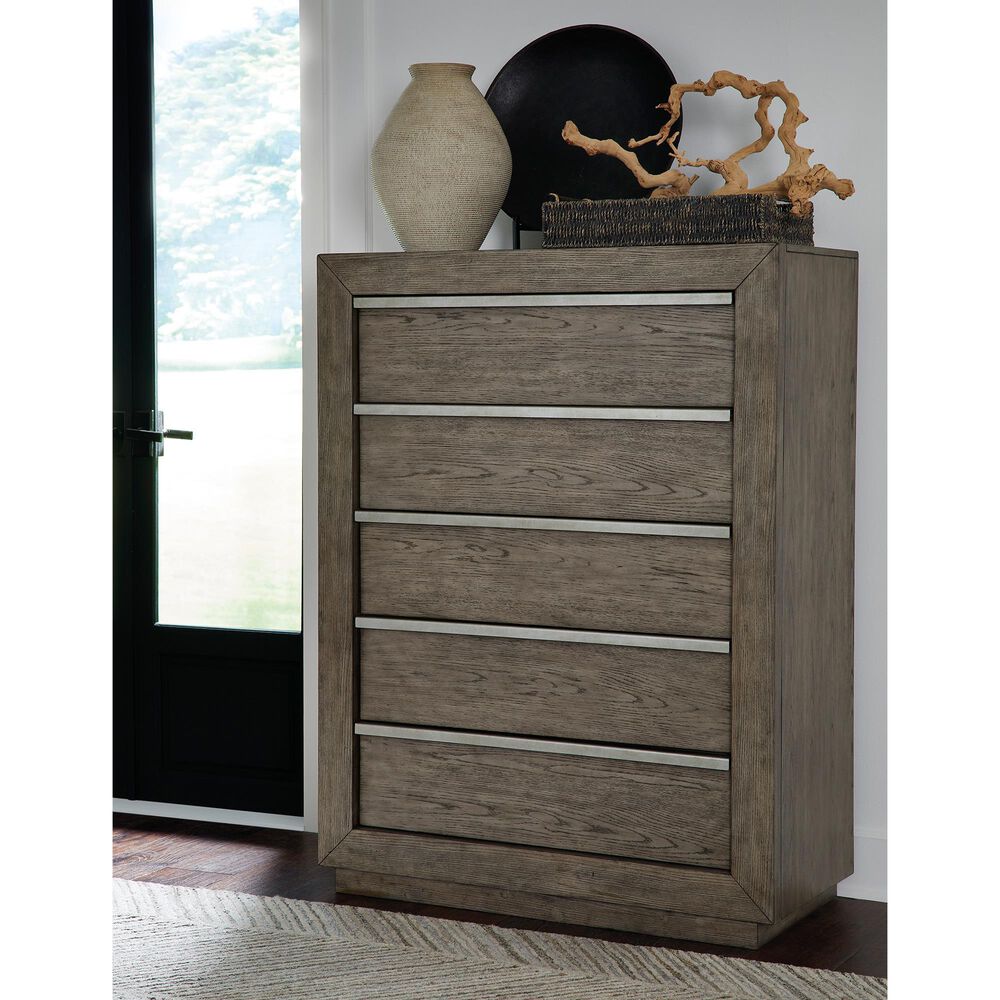 Millennium Anibecca 5 Drawer Chest in Weathered Gray, , large