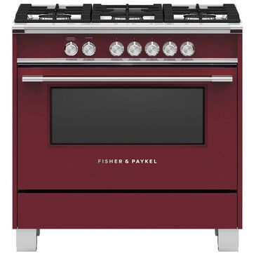 Fisher and Paykel 36" Freestanding Classic Gas Ranges in Red, , large